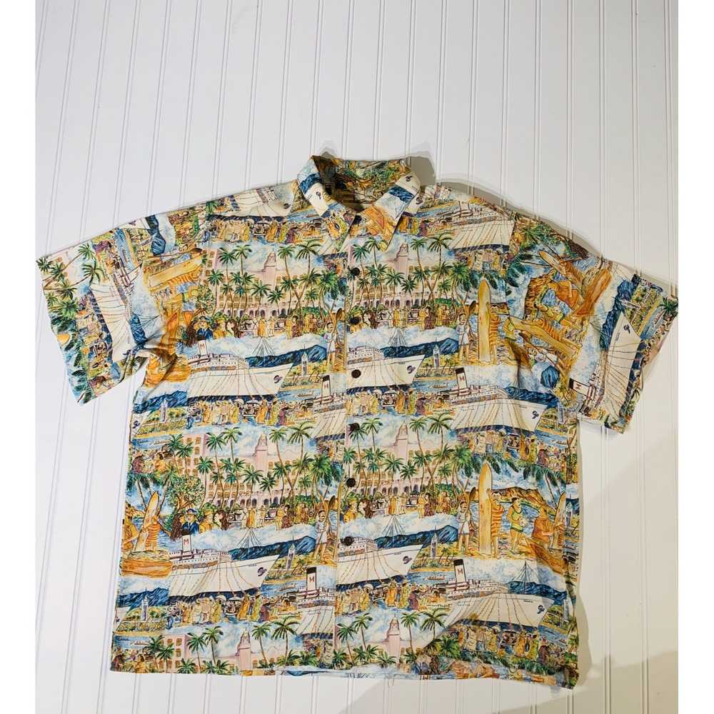 VTG Reyn Spooner Oakland Athletics As MLB Hawaiian Shirt Mens Sz Large EUC  RARE