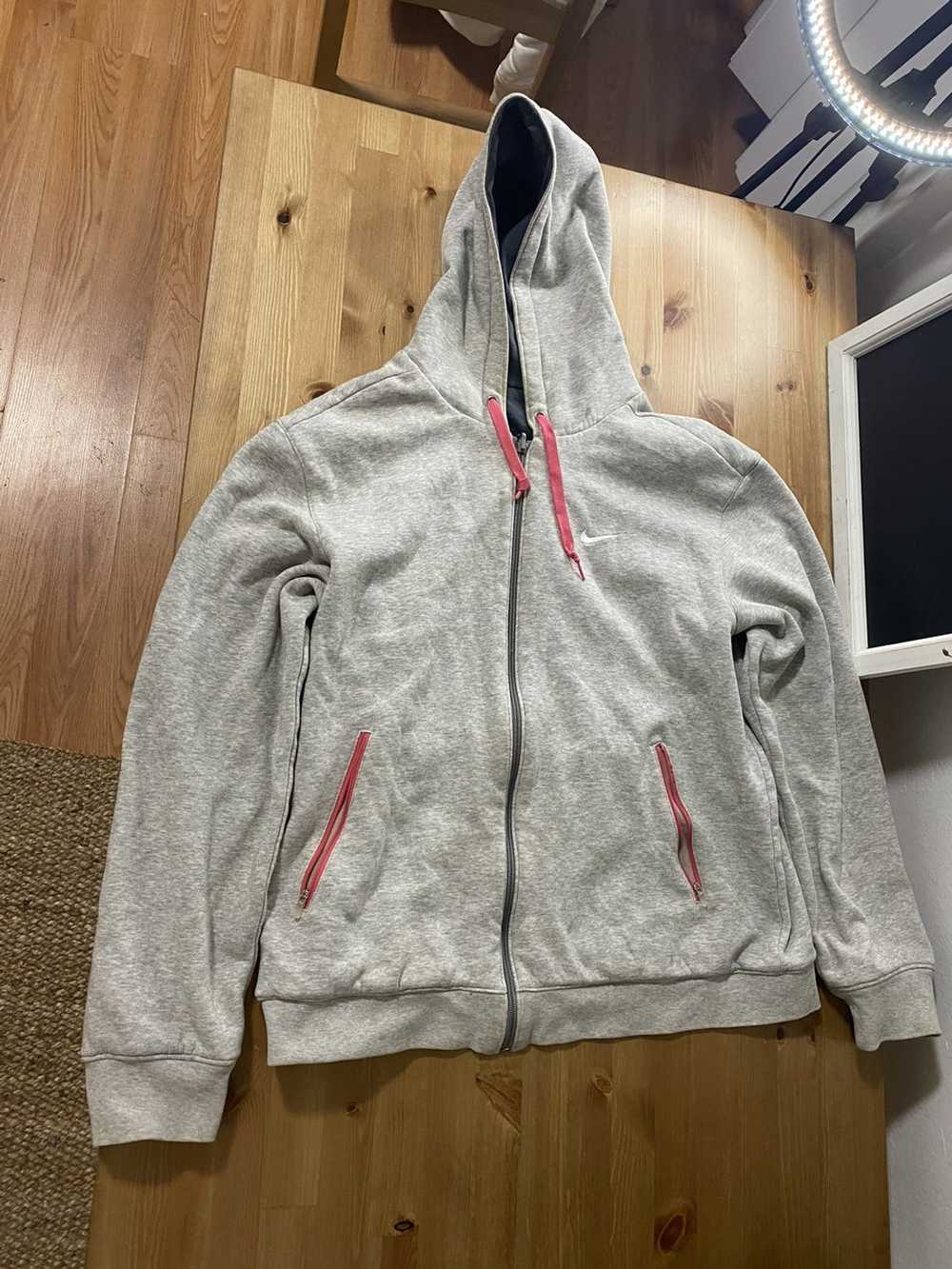 Nike 2 tone Nike hoodie gray blue pink size medium - image 1