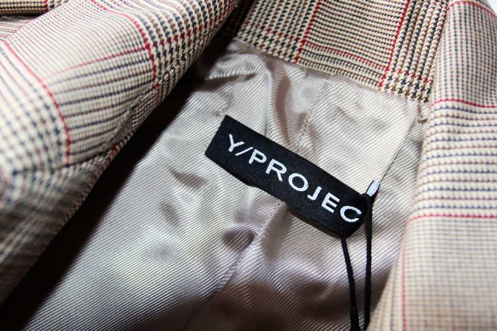 Y/Project SS19 Y/PROJECT PLAID PRINT TRENCH COAT L - image 12