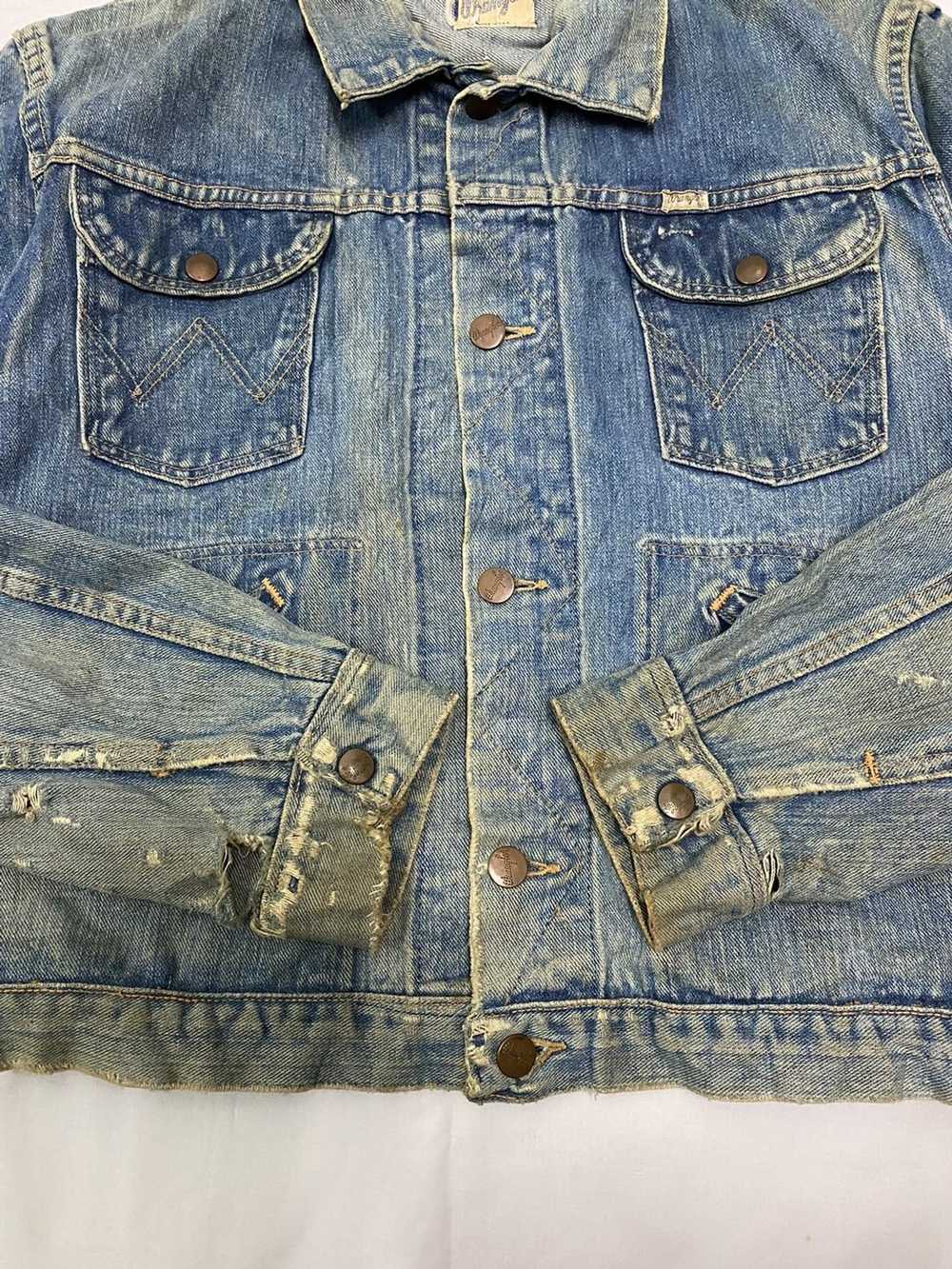 Distressed Denim × Made In Usa × Wrangler Vintage… - image 10