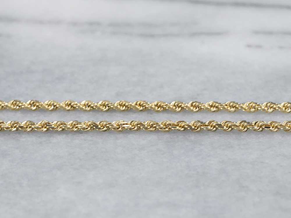 Yellow Gold Rope Twist Chain - image 4