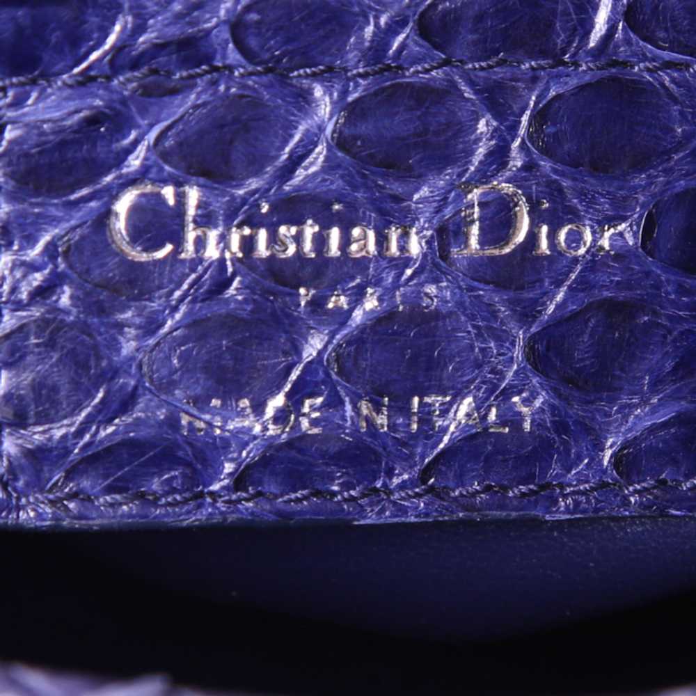 Dior Lady Dior large model handbag in blue python… - image 5