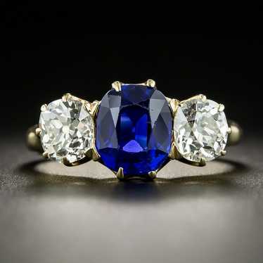 Exceptional 2.62 Carat Kashmir Sapphire and Diamon