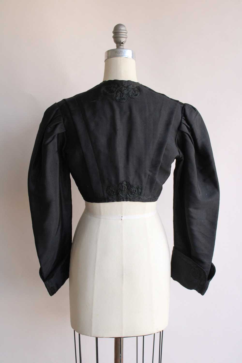 Antique Victorian Black Silk Jacket - image 11