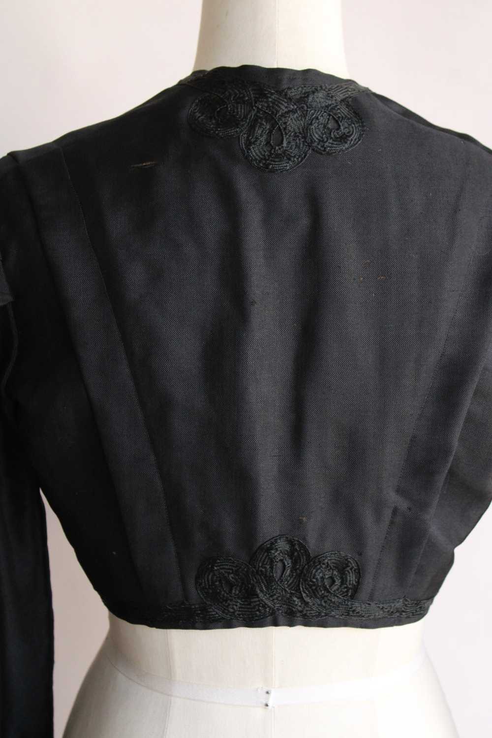 Antique Victorian Black Silk Jacket - image 12