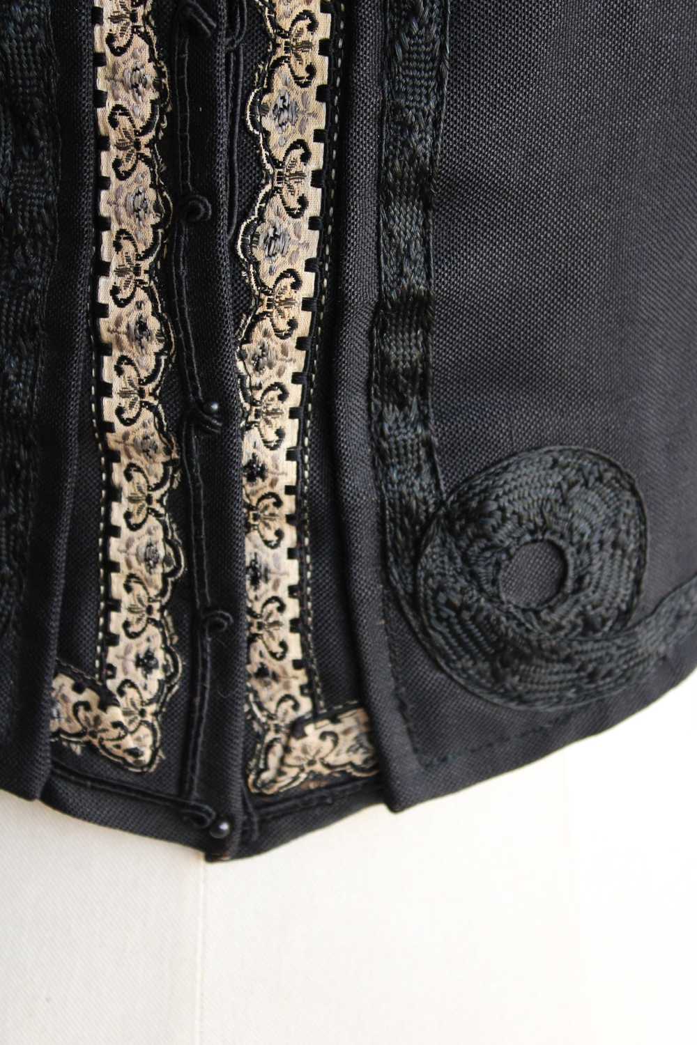 Antique Victorian Black Silk Jacket - image 3