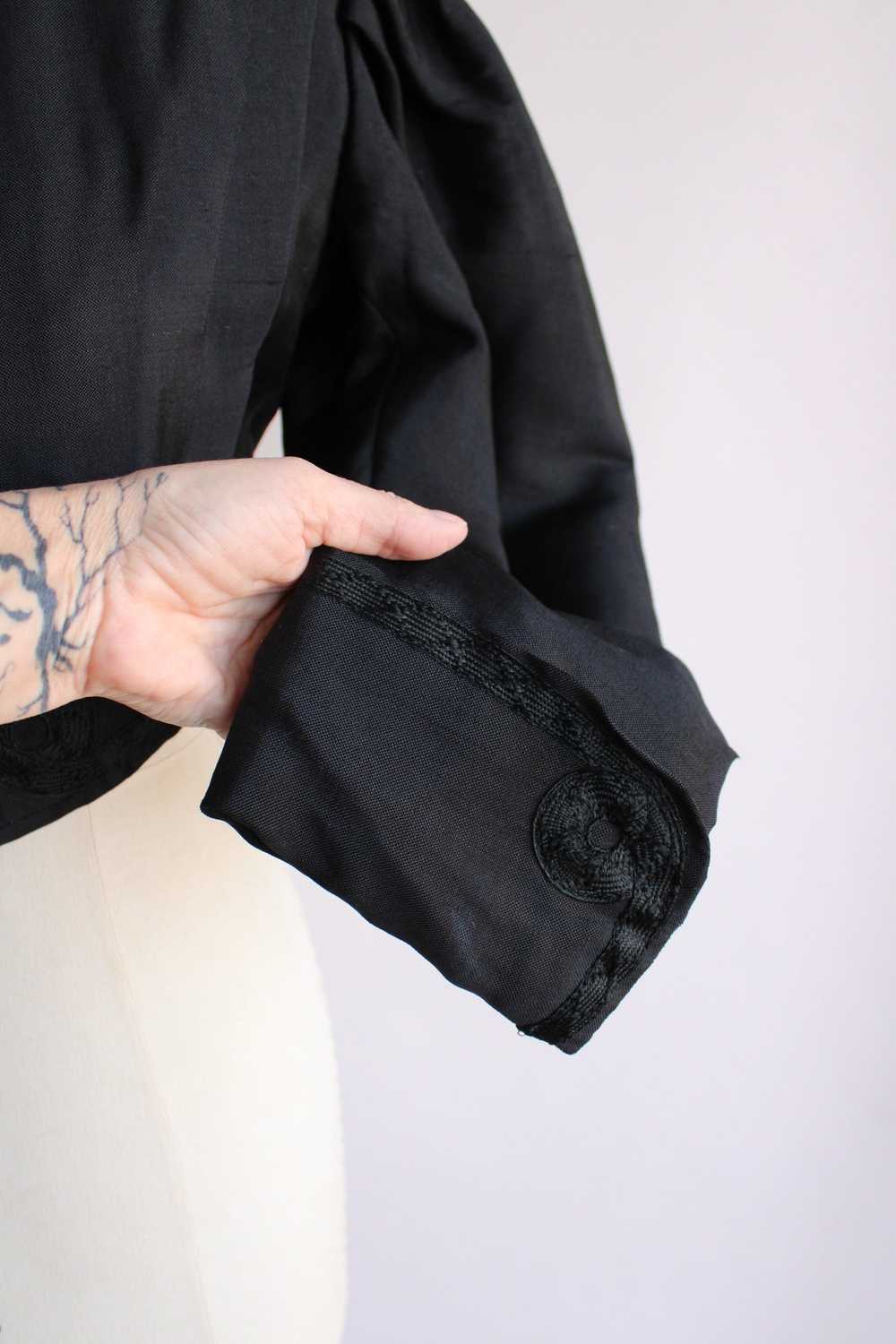 Antique Victorian Black Silk Jacket - image 5