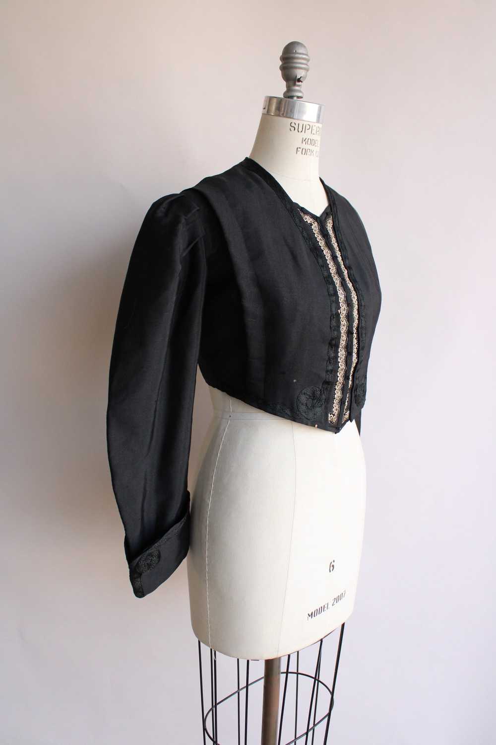 Antique Victorian Black Silk Jacket - image 6