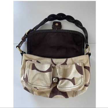 Coach Coach Neutral Canvas Signature Brown Leathe… - image 1