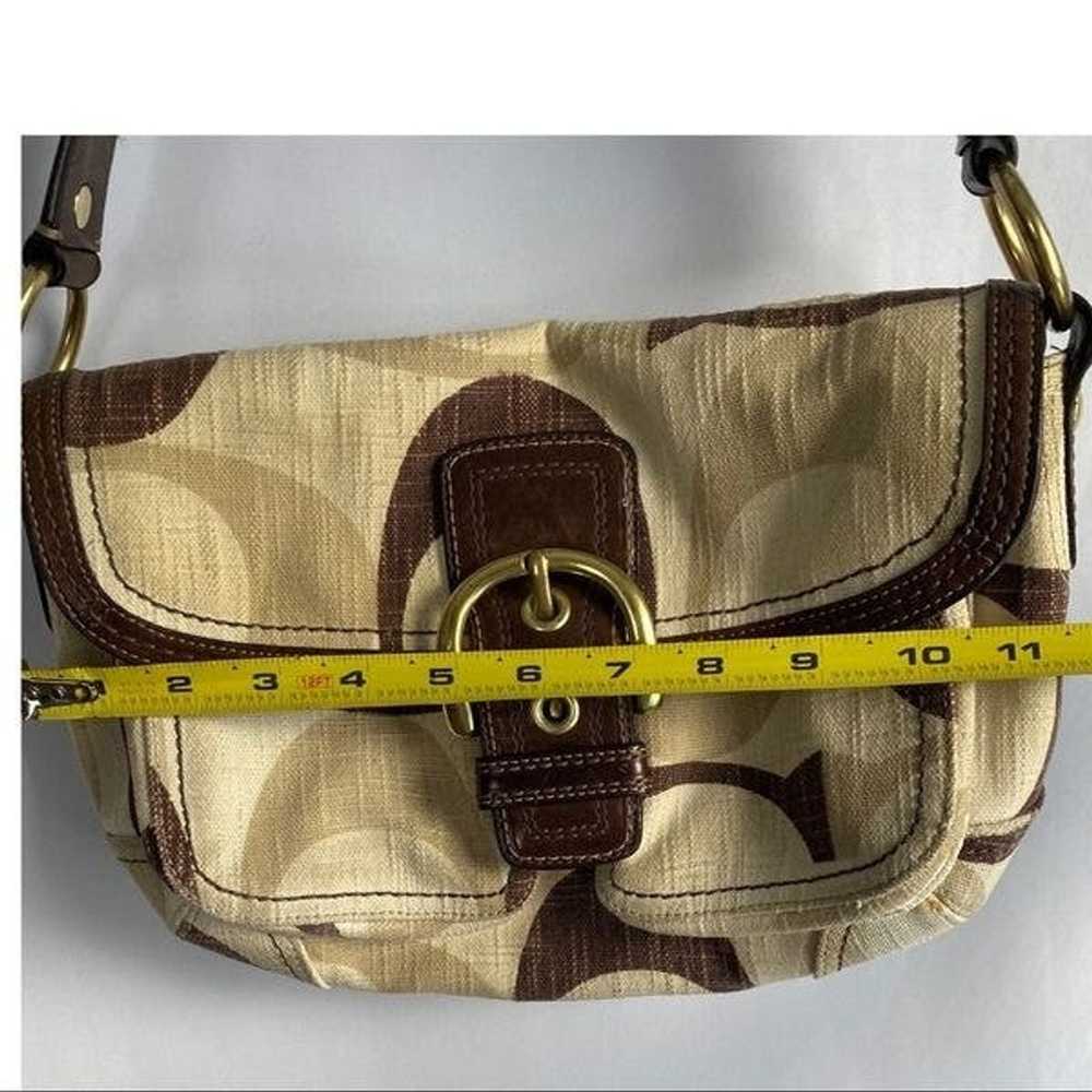 Coach Coach Neutral Canvas Signature Brown Leathe… - image 9