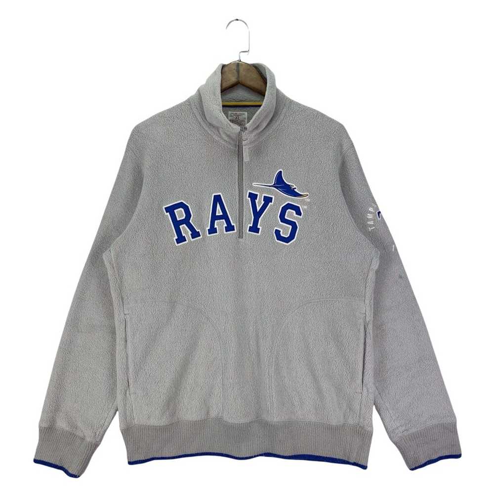 MLB × Uniqlo Vintage Tampa Bay Rays Half Zip Flee… - image 2