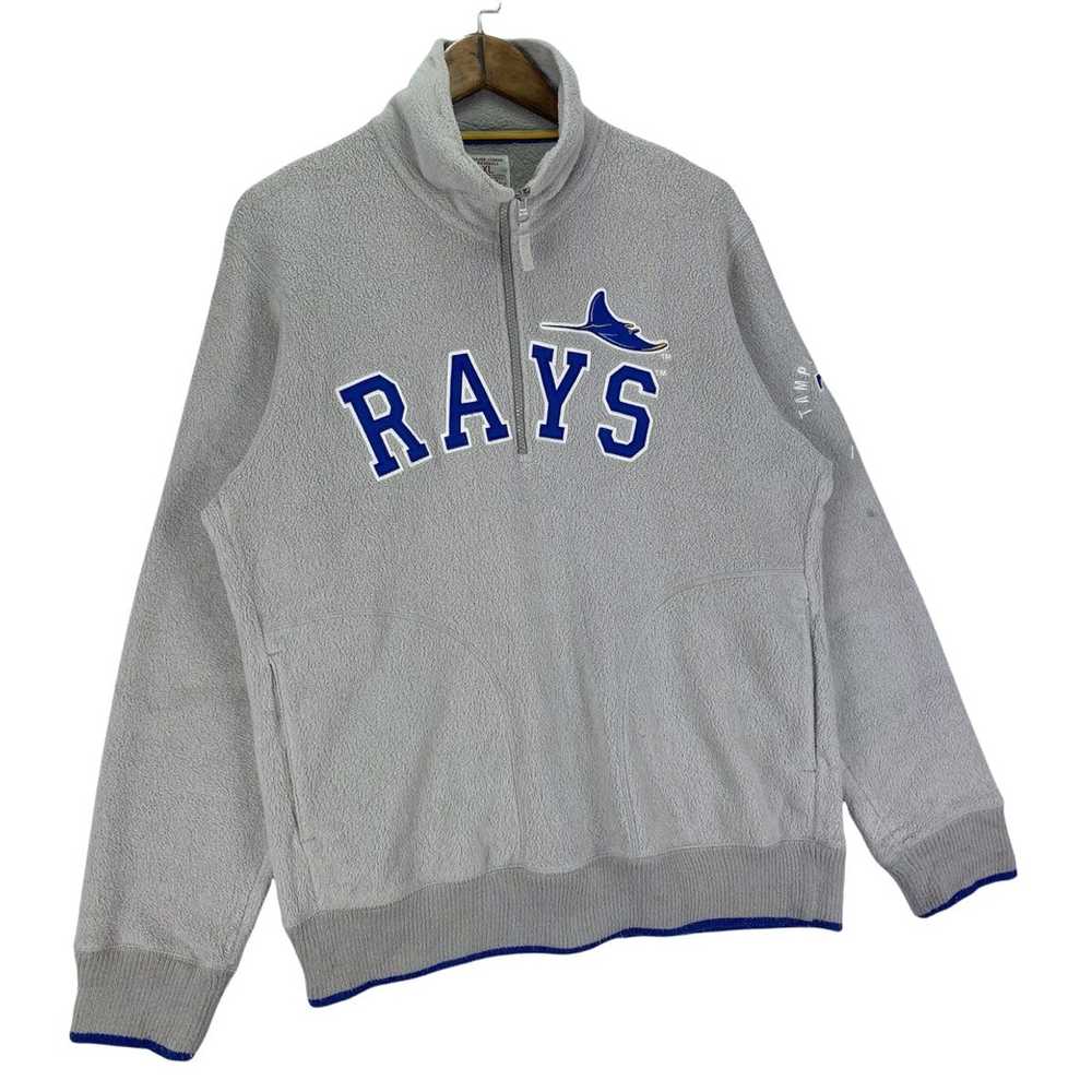 MLB × Uniqlo Vintage Tampa Bay Rays Half Zip Flee… - image 3