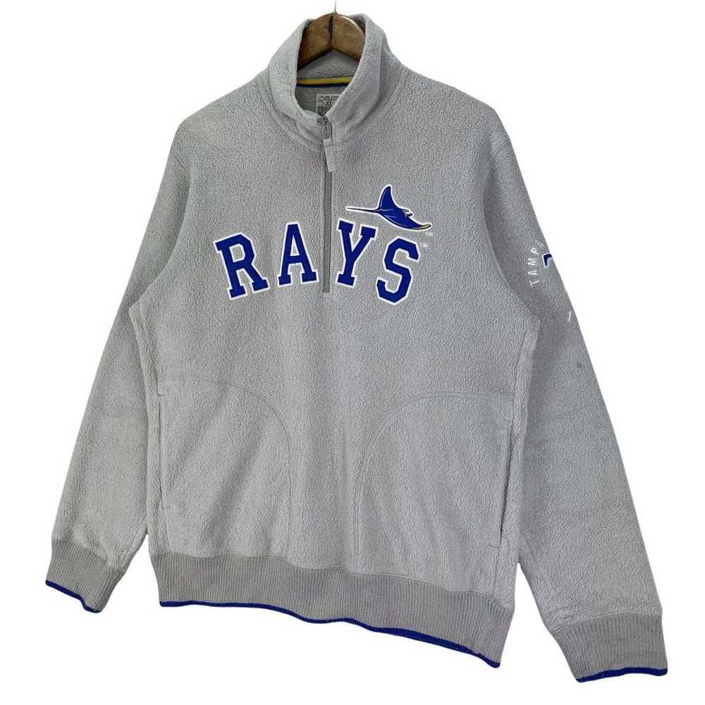 MLB × Uniqlo Vintage Tampa Bay Rays Half Zip Flee… - image 4