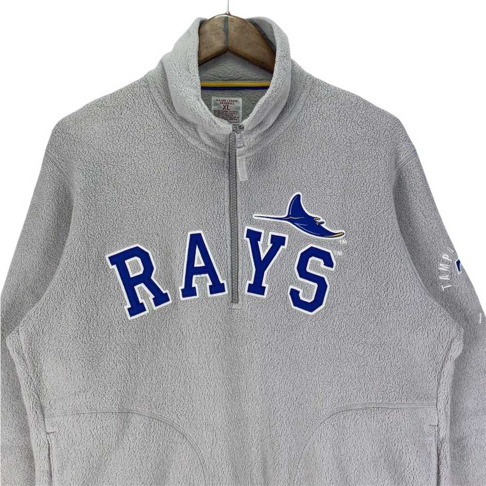 MLB × Uniqlo Vintage Tampa Bay Rays Half Zip Flee… - image 6