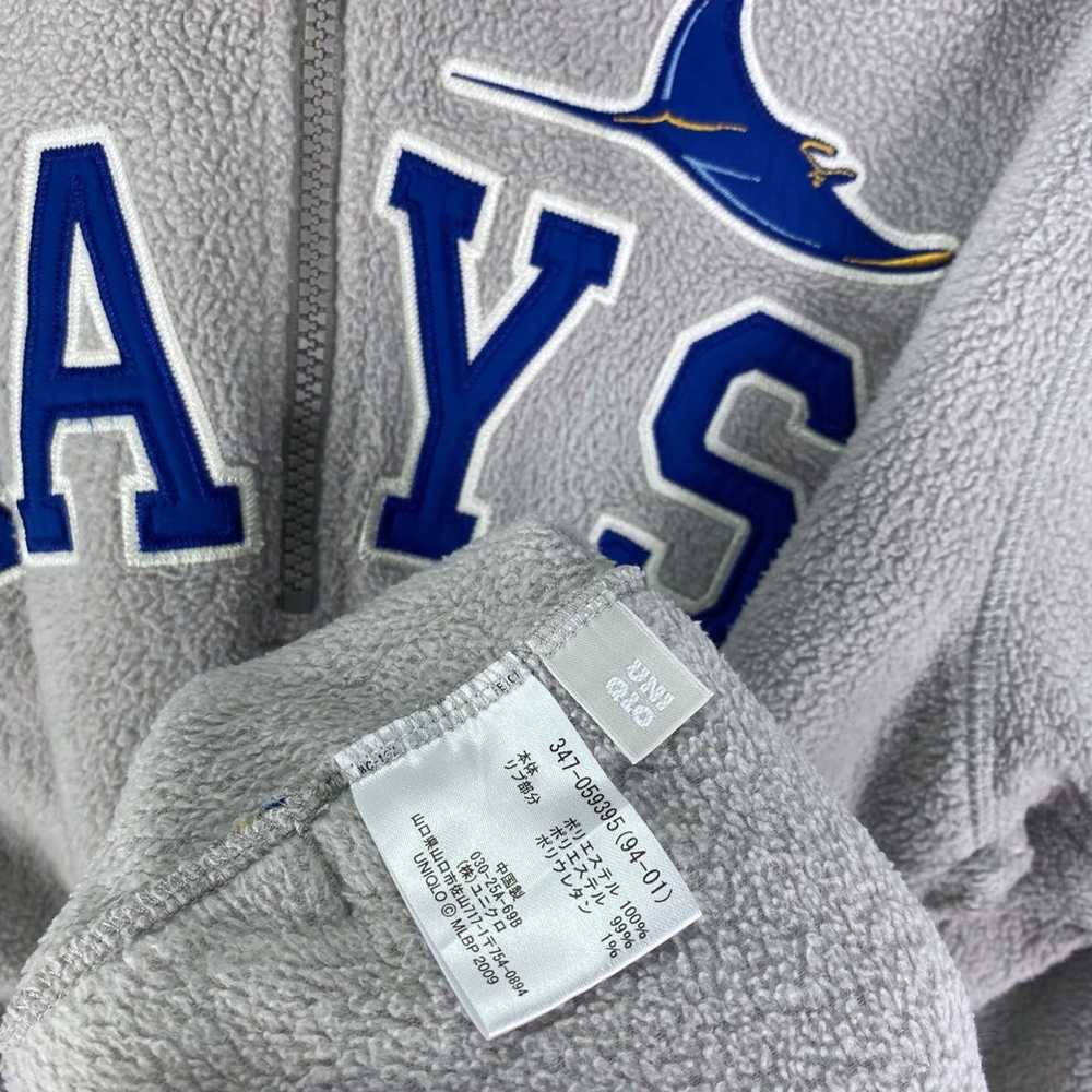 MLB × Uniqlo Vintage Tampa Bay Rays Half Zip Flee… - image 7