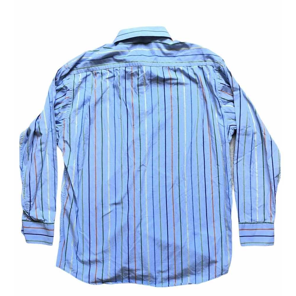 Alex Cannon Alex Cannon Mens Blue Striped Shirt XL - image 3