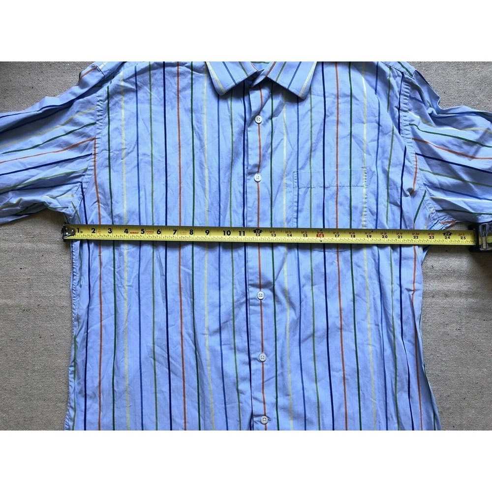 Alex Cannon Alex Cannon Mens Blue Striped Shirt XL - image 6