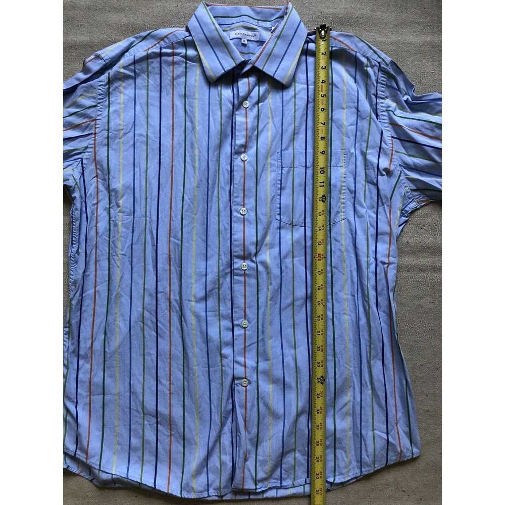 Alex Cannon Alex Cannon Mens Blue Striped Shirt XL - image 8