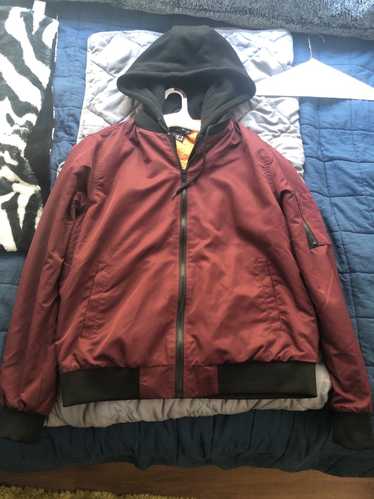 Forever 21 Burgundy Zip-Up with Shell