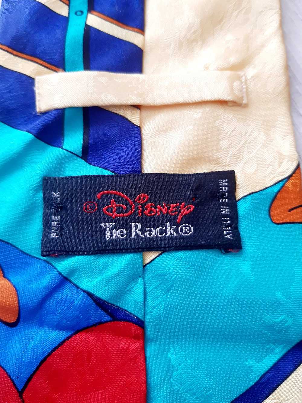 Disney × Vintage Disney Tie Rack silk Donald the … - image 4