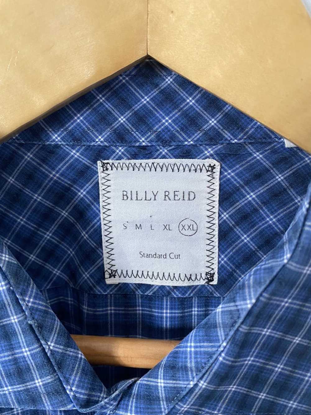 Billy Reid Dark Blue Plaid Shirt - image 3