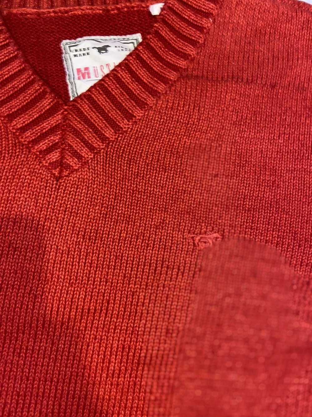 Mustang × Vintage RARE RED MUSTANG SWEATER SIZE L… - image 3