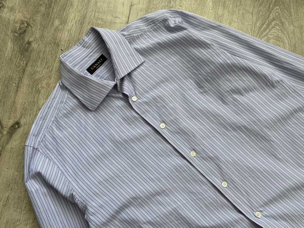 Canali Men’s Canali Long Sleeve Dress Shirt size … - image 2