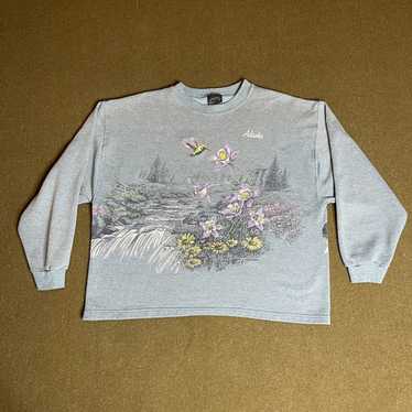 Vintage Vintage nature hummingbird crewneck