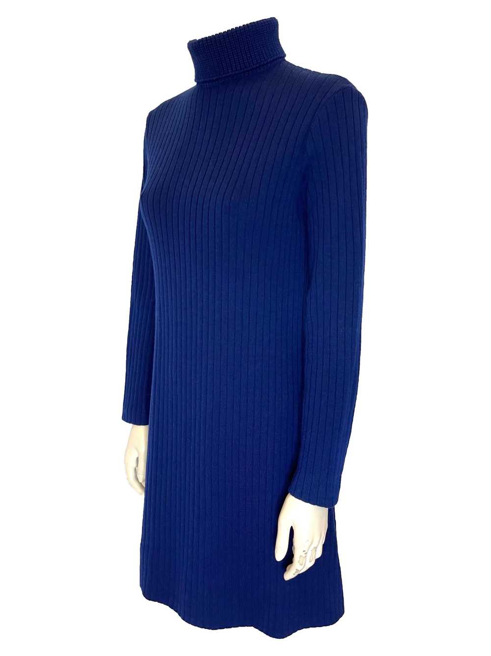 1960s Pierre Cardin Navy Blue Sweater Dress - image 2