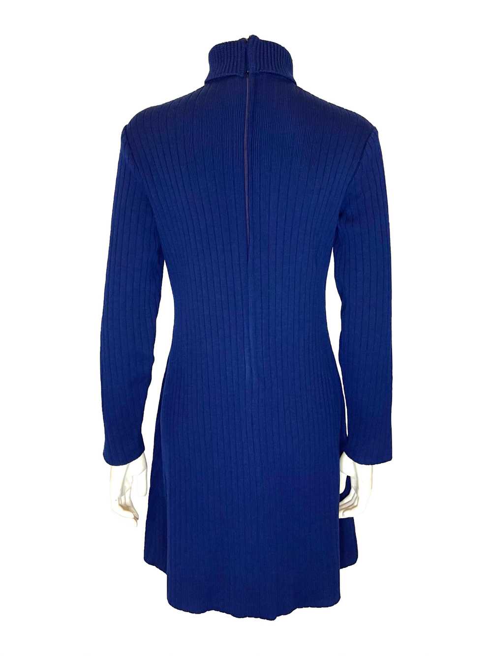 1960s Pierre Cardin Navy Blue Sweater Dress - image 3