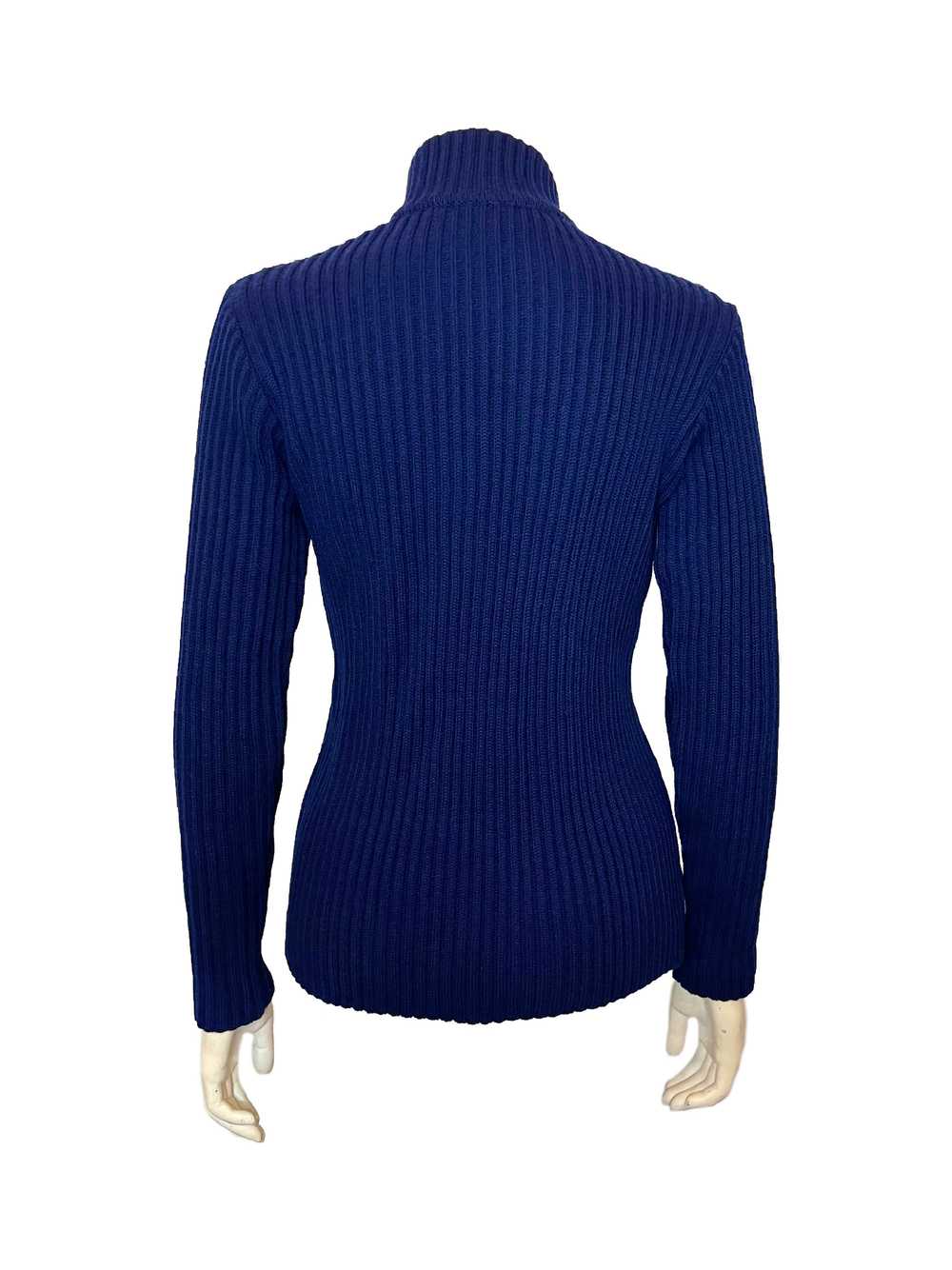 1960s RARE Pierre Cardin Asymmetrical Zip Sweater - image 3