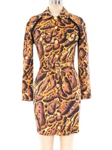 Versus Gianni Versace Leopard Print Dress