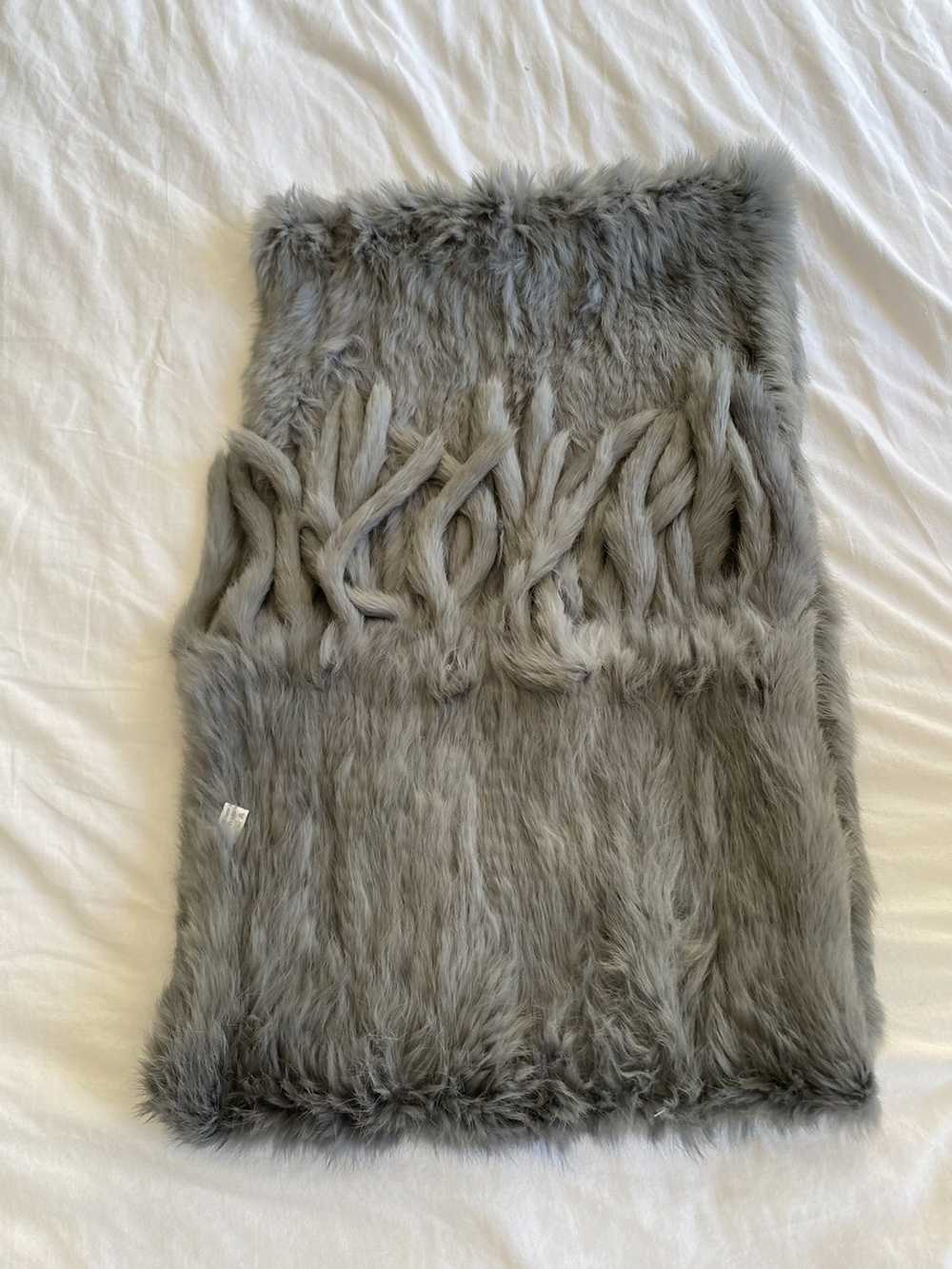 Vintage Grey fur scarf with pockets NO Brand - image 2