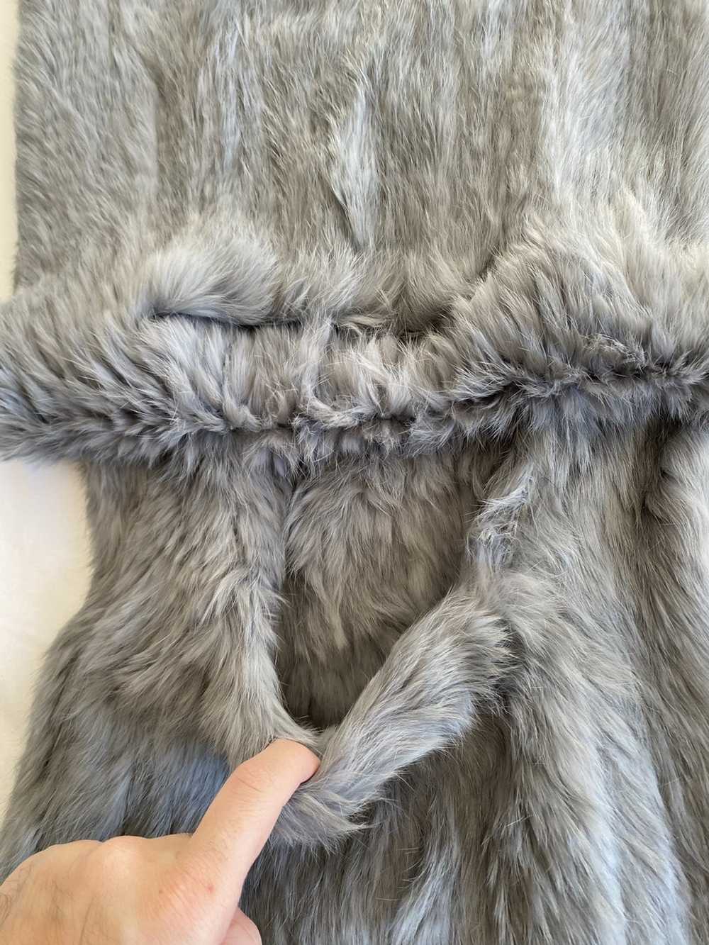 Vintage Grey fur scarf with pockets NO Brand - image 4