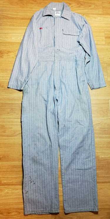 BIG SMITH Herringbone Coveralls Denim Vintage Union M… - Gem