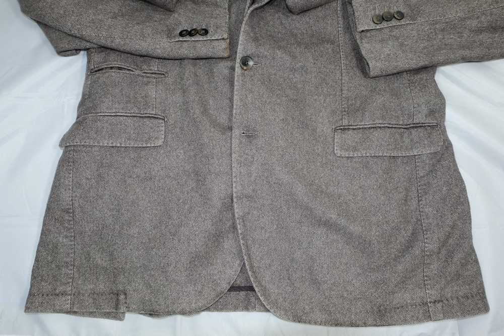 Tagliatore Wool And Cotton Brown Blazer Jacket - image 5