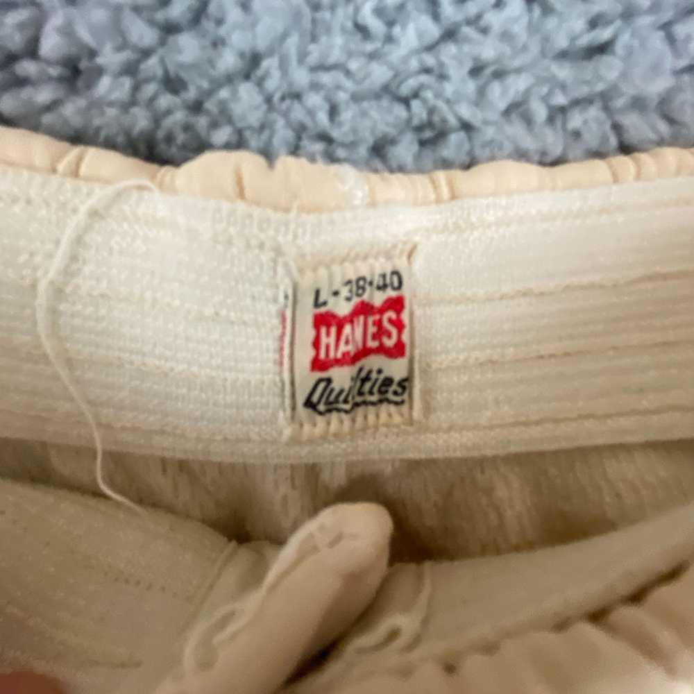 Hanes Vintage 50's Hanes Quiltes Ivory Long Long … - image 3