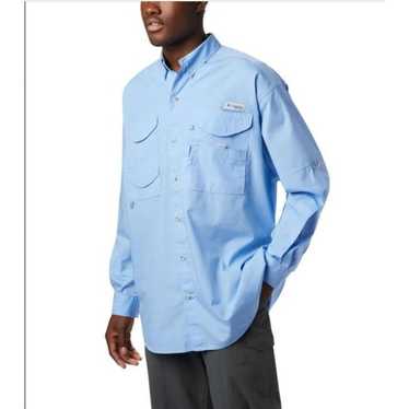 Columbia Columbia Mens L Blue PFG Bonehead Long S… - image 1