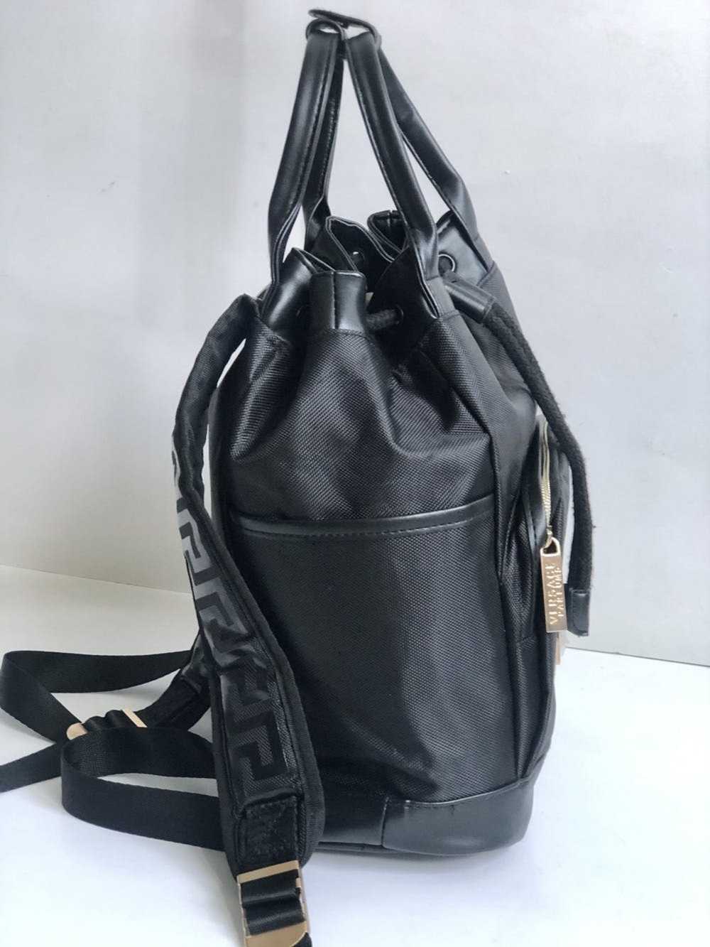 Versace Versace Parfums Black Nylon Backpack O/S - image 4