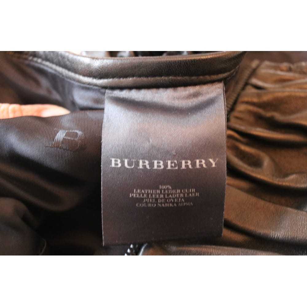 Burberry Leather mid-length skirt - image 4