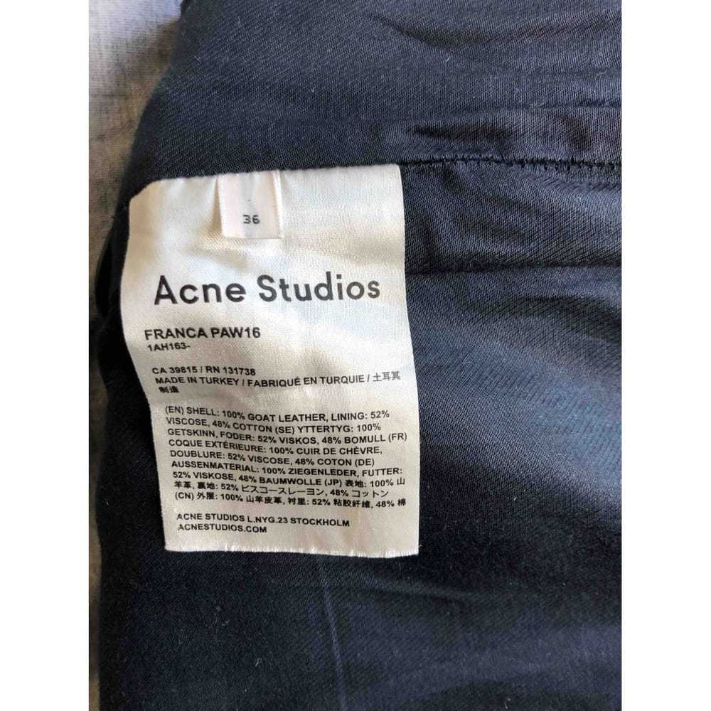 Acne Studios Leather mini skirt - image 3