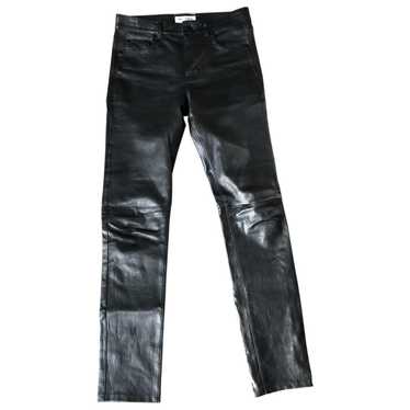 Saint Laurent Leather slim pants - image 1