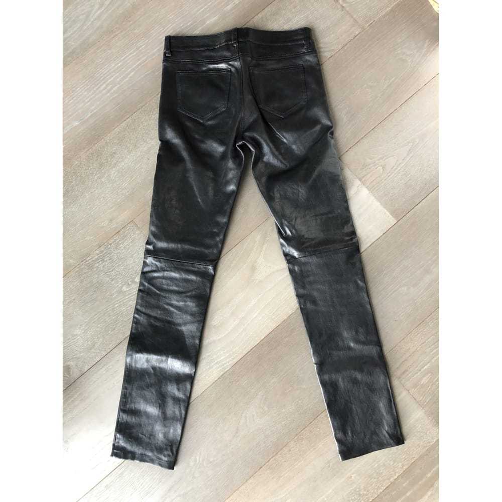 Saint Laurent Leather slim pants - image 2