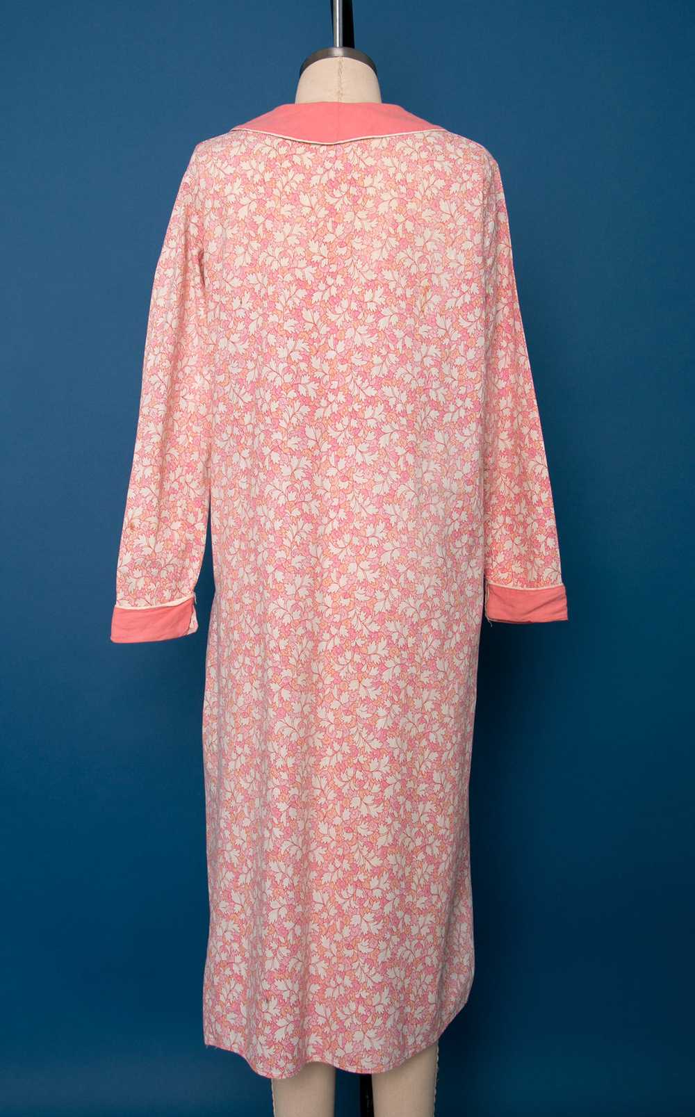 Vintage 1920's Pink Floral Long Sleeved Drop Wais… - image 9