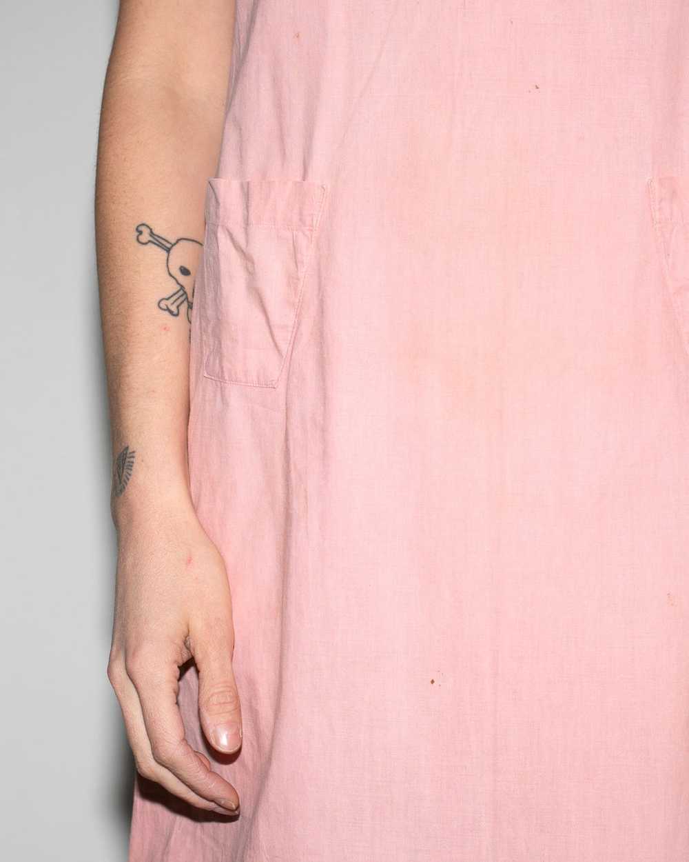 Vintage 1930's Pink Cotton Dress with Organdy Ruf… - image 3