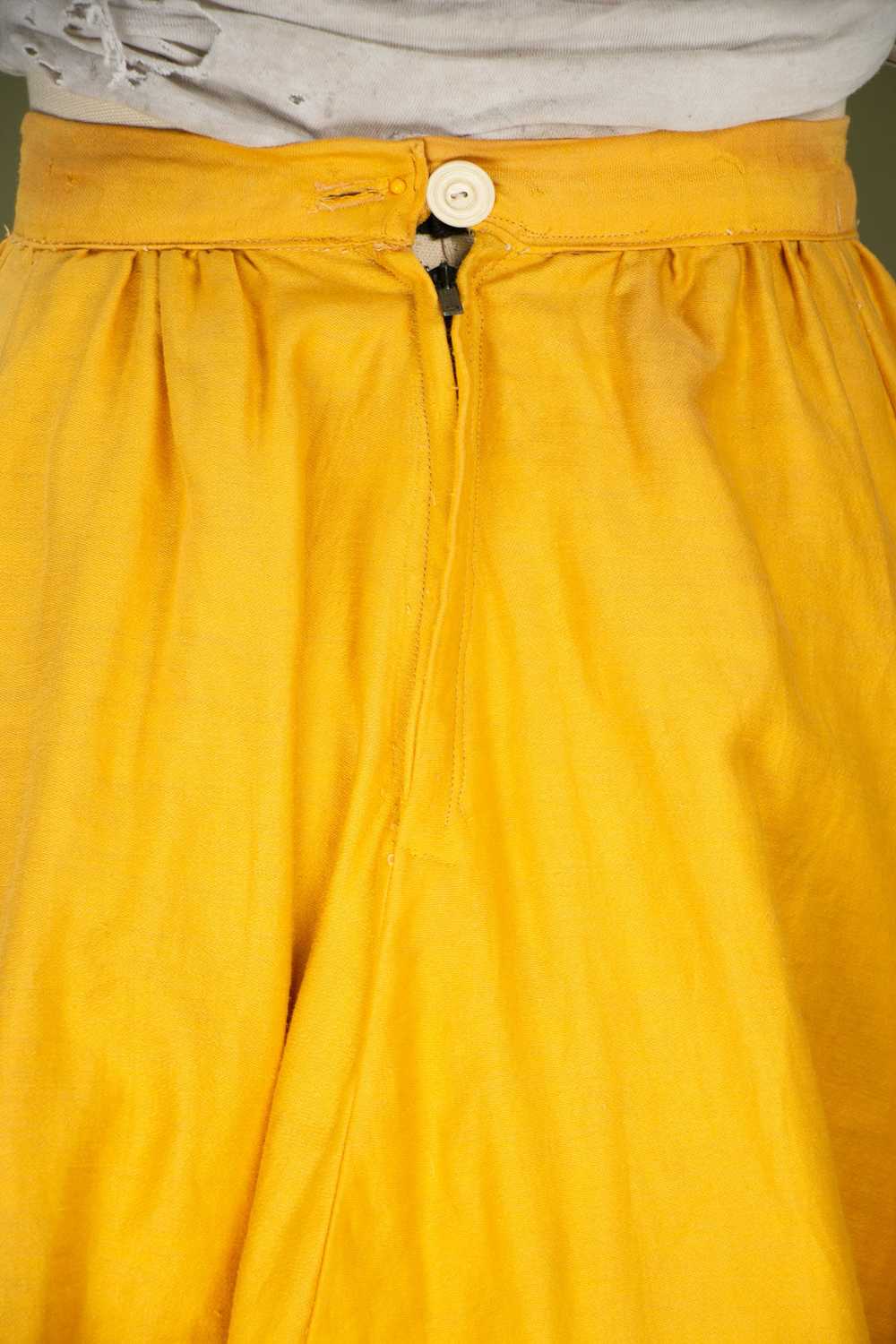Vintage 1940's Yellow Felt Applique Circle Skirt,… - image 8