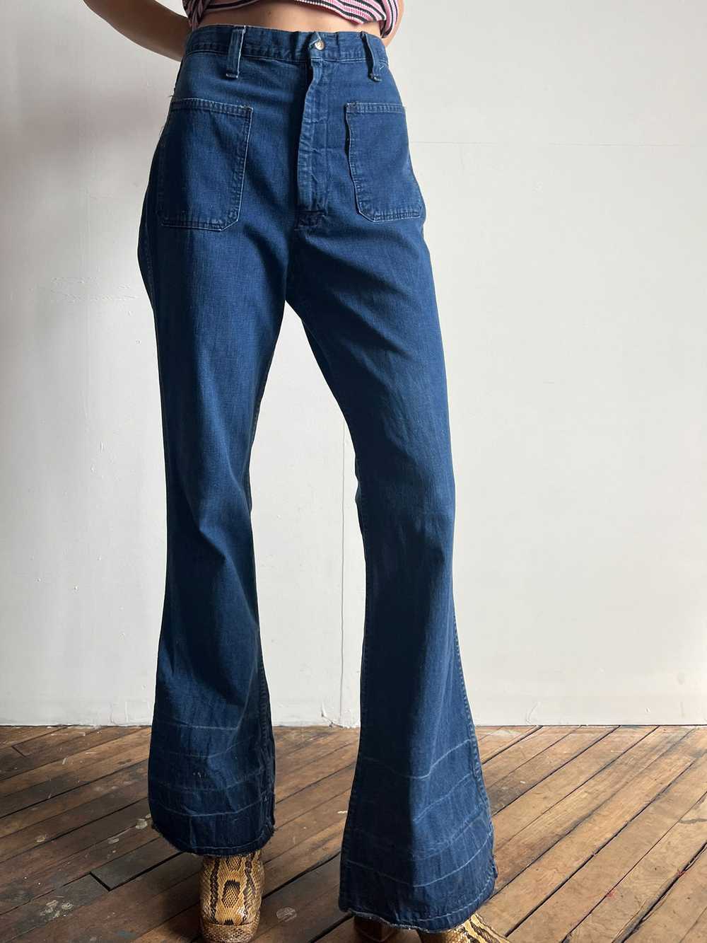 Vintage 1940's - 50's Madewell Brand Jeans, Denim… - image 2