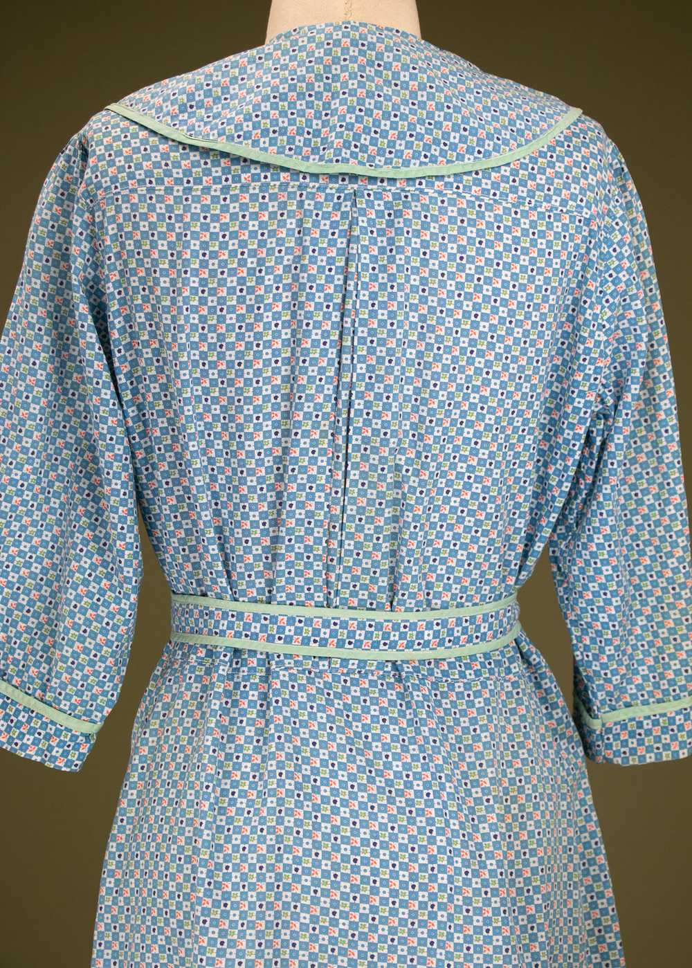 Vintage 1930's Depression Era Blue Farm Dress - image 10