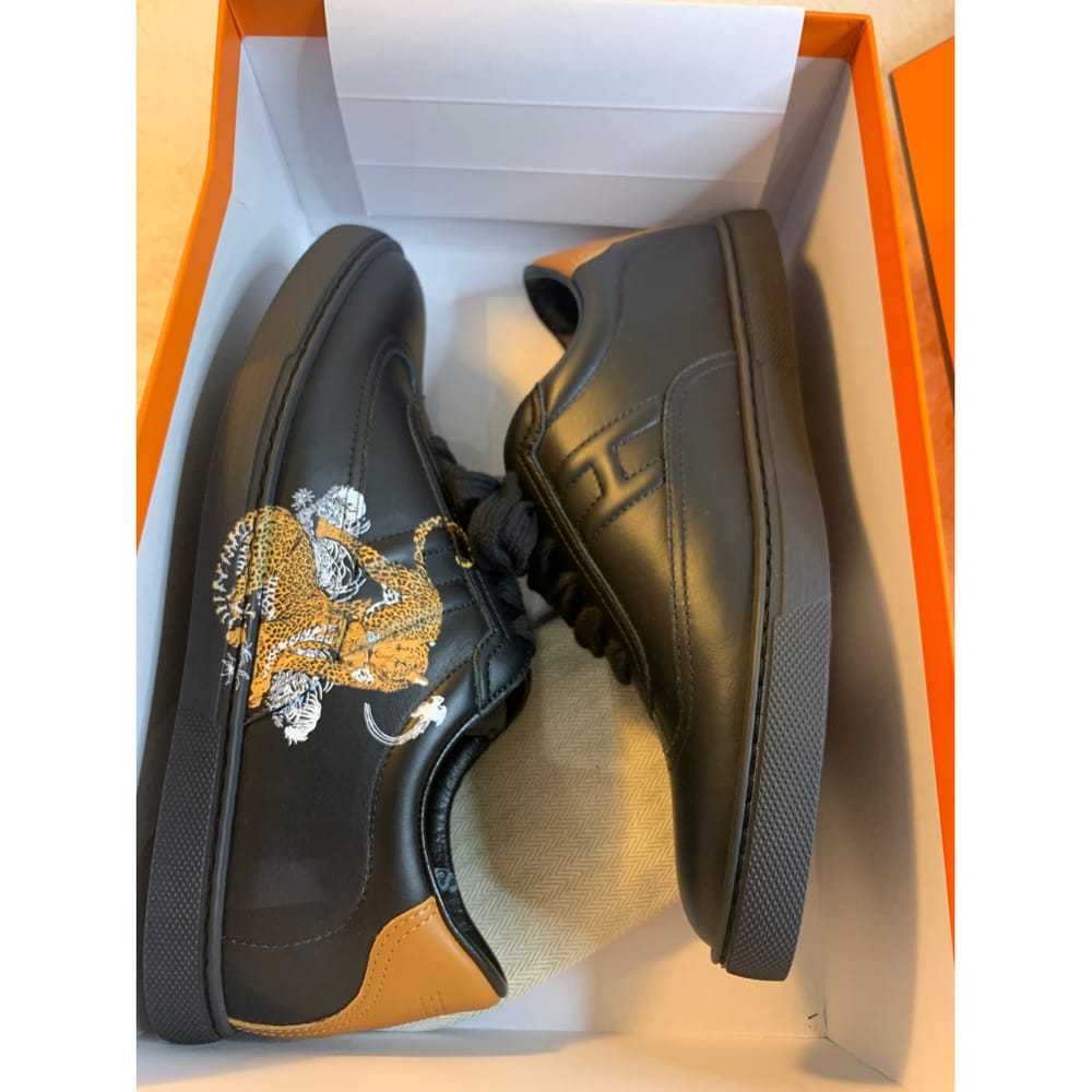Hermès Quicker leather trainers - image 5
