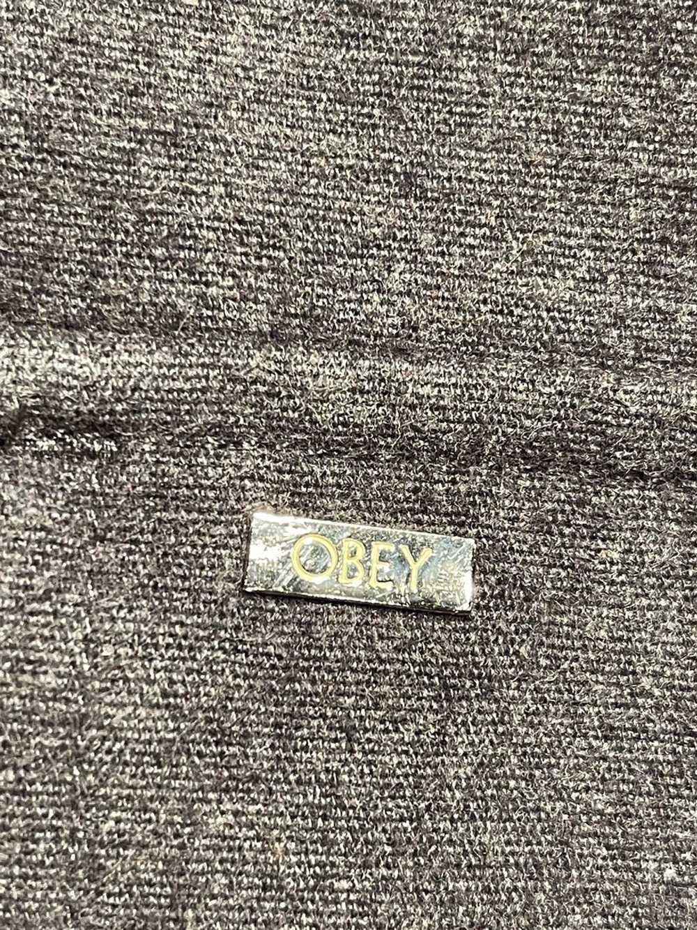 Obey Obey lined grey jacket - image 3